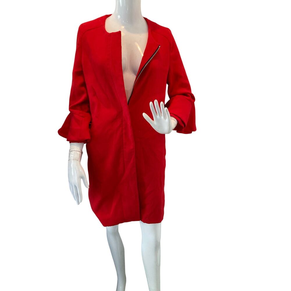 Long red coat Flutter Sleeves Bagatelle size small